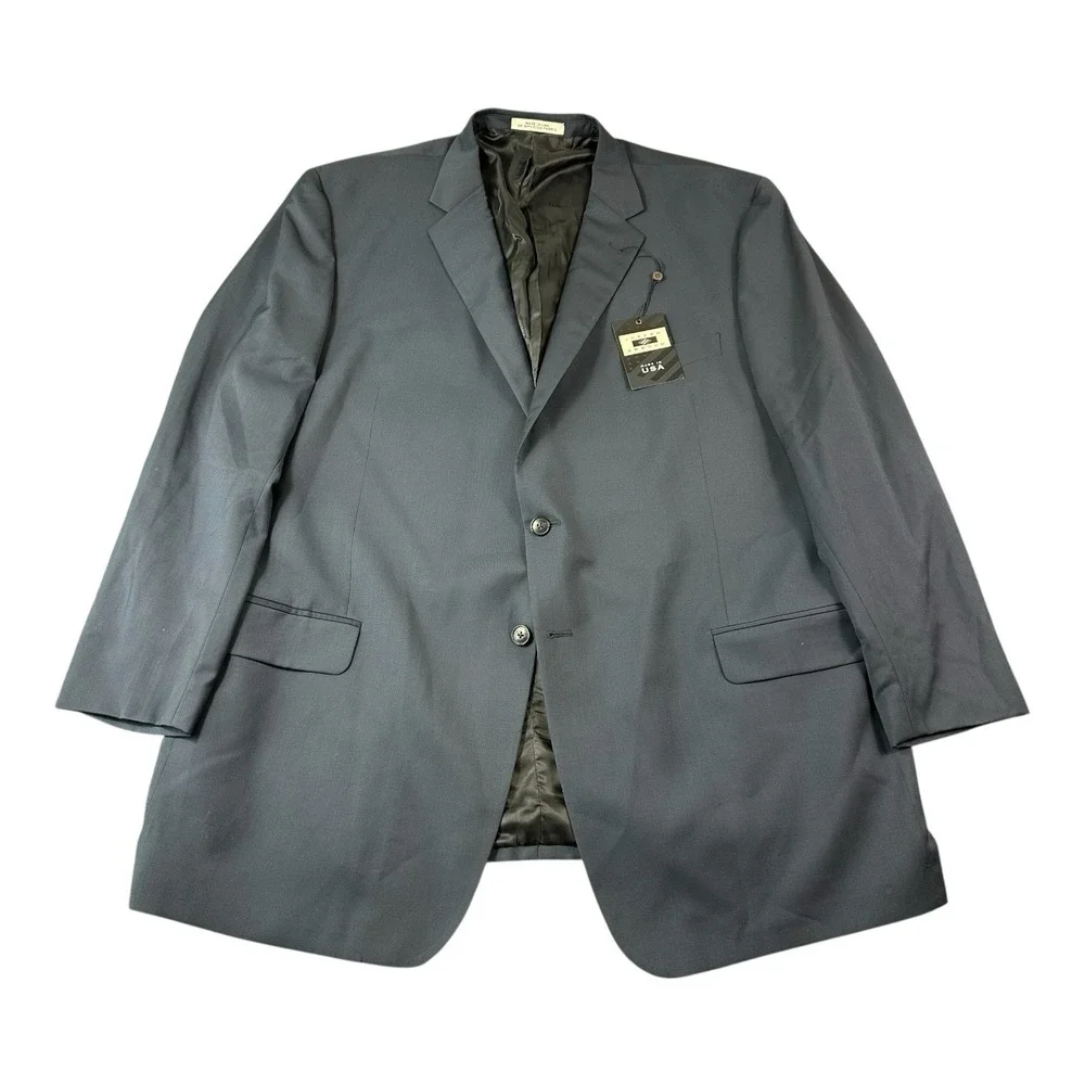 Joseph Abboud‎ Navy Blue Marzotto 120s Wool Men's Blazer Size 52L NWT